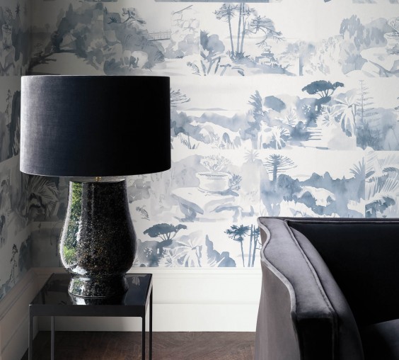 Панно Paint and Paper Library Tresco Abbey Gardens Blue Blood 0393AGBLUEB фото в интерьере Панно Paint and Paper Library Tresco Abbey Gardens Blue Blood 0393AGBLUEB фото в интерьере